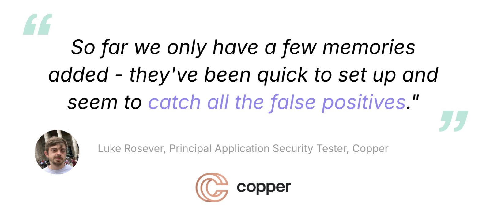 quote from luke rosever, copper